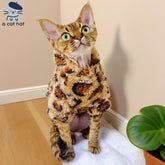 Leopard - Print Fuzzy Cat Sweater