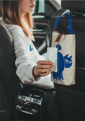 Porta pañuelos para coche con forma de trasero de gato juguetón