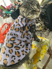 Leopard Print Fleece Cat `