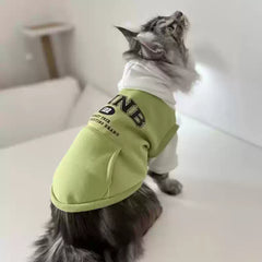 "Chic Green Layered Cat Hoodie"