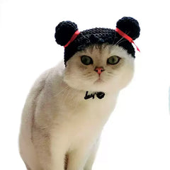 Crocheted Bun Cat Hat