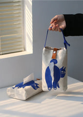 Porta pañuelos para coche con forma de trasero de gato juguetón