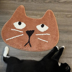 Cat Face Bathroom Absorbent Mat
