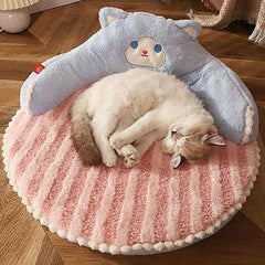 Snuggle Cartoon Cat Bed