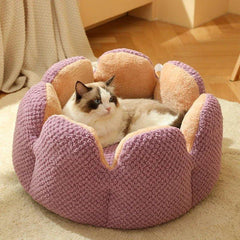 Lotus Petal Cloud-Soft Cat Bed
