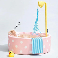 Pink Wave Bubble Tub Cat Bed