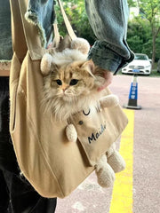 Bear - Shaped Pet Cat Carrier Bag