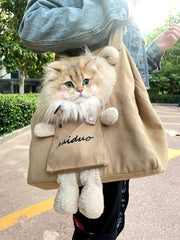 Bear - Shaped Pet Cat Carrier Bag