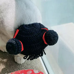 Crocheted Bun Cat Hat