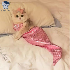Pink Mermaid Cat Costume