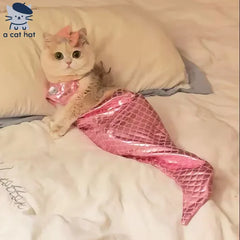 Pink Mermaid Cat Costume