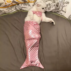 Pink Mermaid Cat Costume