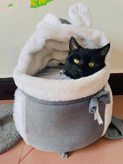 Mochila para exteriores con forma de oreja de conejo y gato