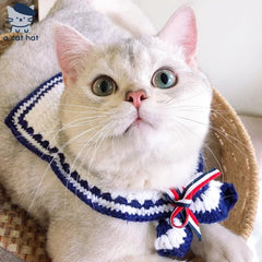 Sailor cat collar