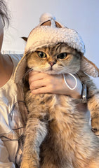 Pelziger Fliegerhut für Katzen