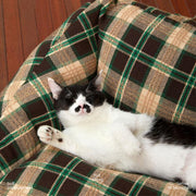 Retro Plaid Cat Habitat Set
