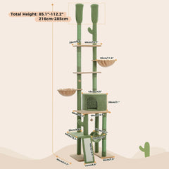 Cactus-Themed Vertical Cat Tree