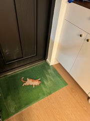 Fauler Katzen-Kunstrasen-Teppich