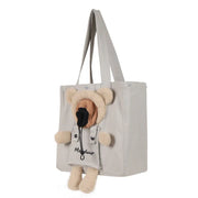 Teddy Peek Canvas Cat Crossbody Bag
