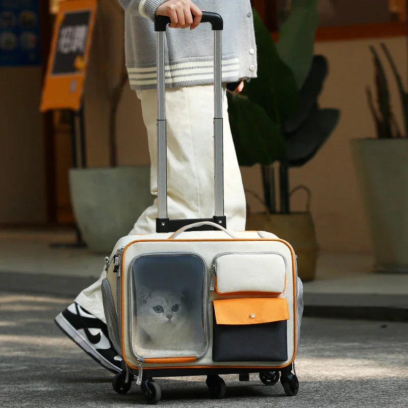 Versatile Easy-Go · Trolley & Backpack Breathable Cat Carrier