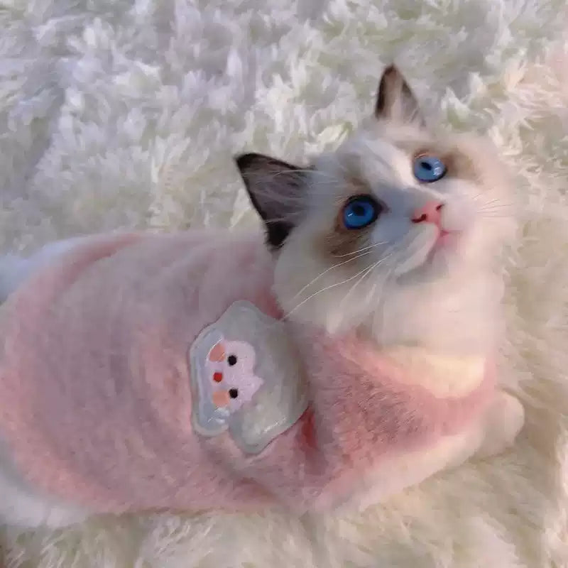 Plush Cute Bunny Cat Sweater
