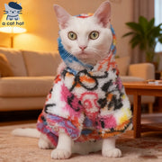 Bunter Katzenpullover
