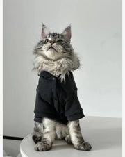 Sleek Black Cat Hoodie