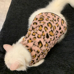 Leopard Print Fleece Cat `