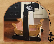 Cama columpio para gatos con diseño de barco pirata Captain Meow