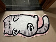Alfombra para tumbarse con forma de gato