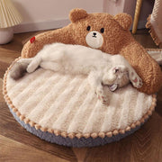 Snuggle Cartoon Cat Bed