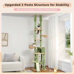 Cactus-Themed Vertical Cat Tree