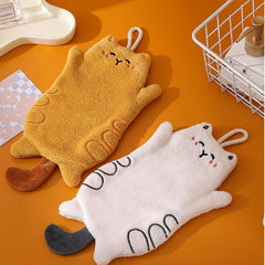 Cute Kitty Rice Grain Hanging Hand Towel
