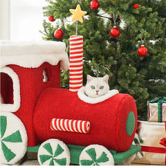Christmas Fairy Train Cat Tree