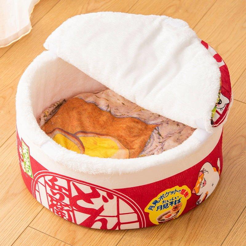 Japanische Ramen-Schüssel, süßes Katzenbett