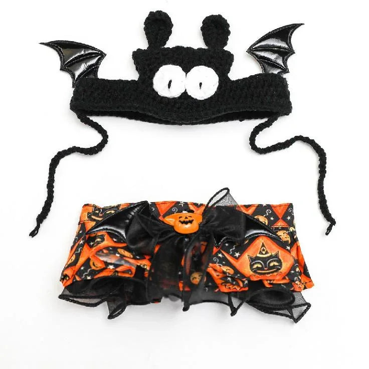 Lindo disfraz de murciélago para mascota de Halloween 