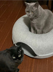 Cama túnel de fieltro para gatos CircleFun (estilo neumático cerrado y seguro)