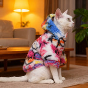 Bunter Katzenpullover