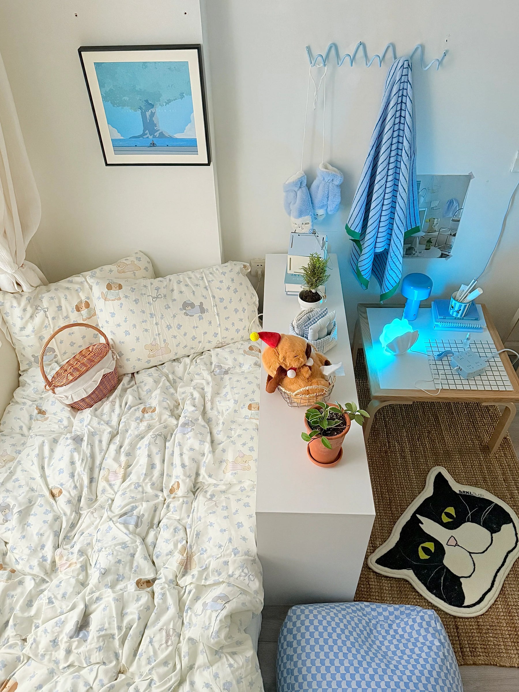 Badezimmer-Absorptionsmatte mit Kuh- oder Katzenmotiv 