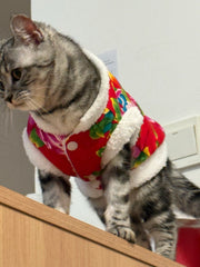 Chaqueta de gato con estampado floral de estilo folklórico chino