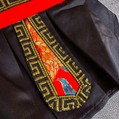 Schattenkrieger Schwarzer Krieger・Hanfu im alten Stil der Kampfkunst 