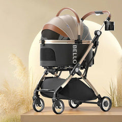 Multi-Function Pet Stroller (with Detachable Carrier)