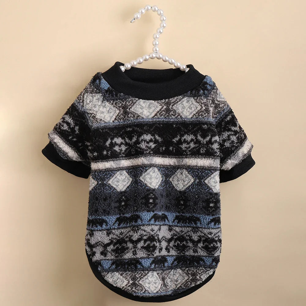 Pullover im Bohemian-Stil mit Katzenmotiv