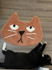 Badezimmer-Saugmatte mit Katzenmotiv 
