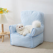 Zitronenkariertes Katzen-Minisofa 