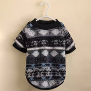 Pullover im Bohemian-Stil mit Katzenmotiv