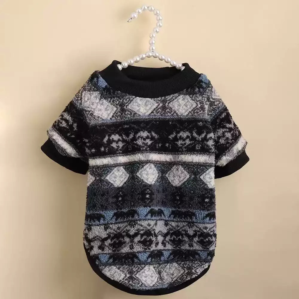 Pullover im Bohemian-Stil mit Katzenmotiv