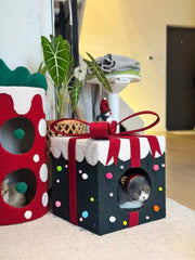 Weihnachtsüberraschungs-Geschenkbox Katzenbett