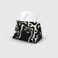 Witty Black Cat Tissue Box