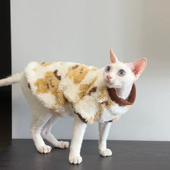 Pull en Fourrure Style Pastorale pour Chat